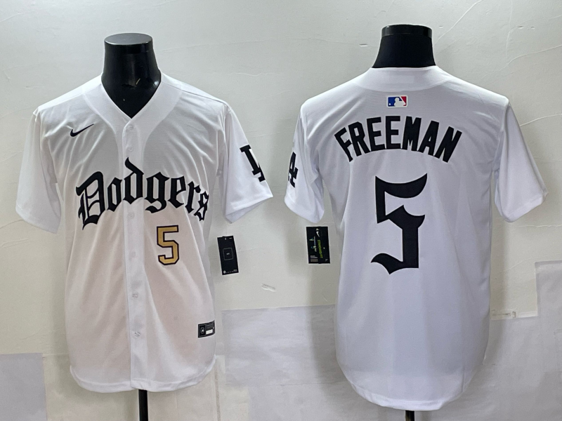 Men Los Angeles Dodgers #5 Freeman white Nike 2025 MLB jersey 005->los angeles dodgers->MLB Jersey